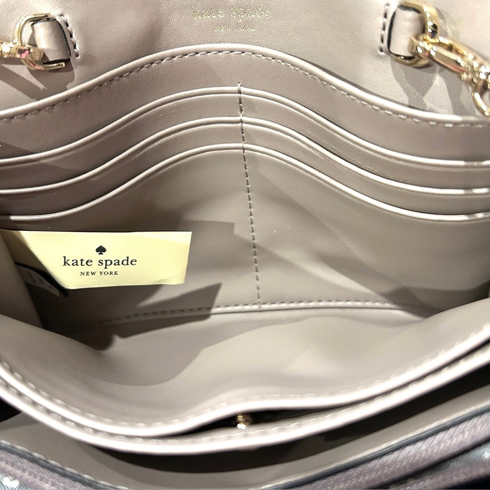 kate spade taupe owl crossbody with gold and cream accents - Picture 11 of 14